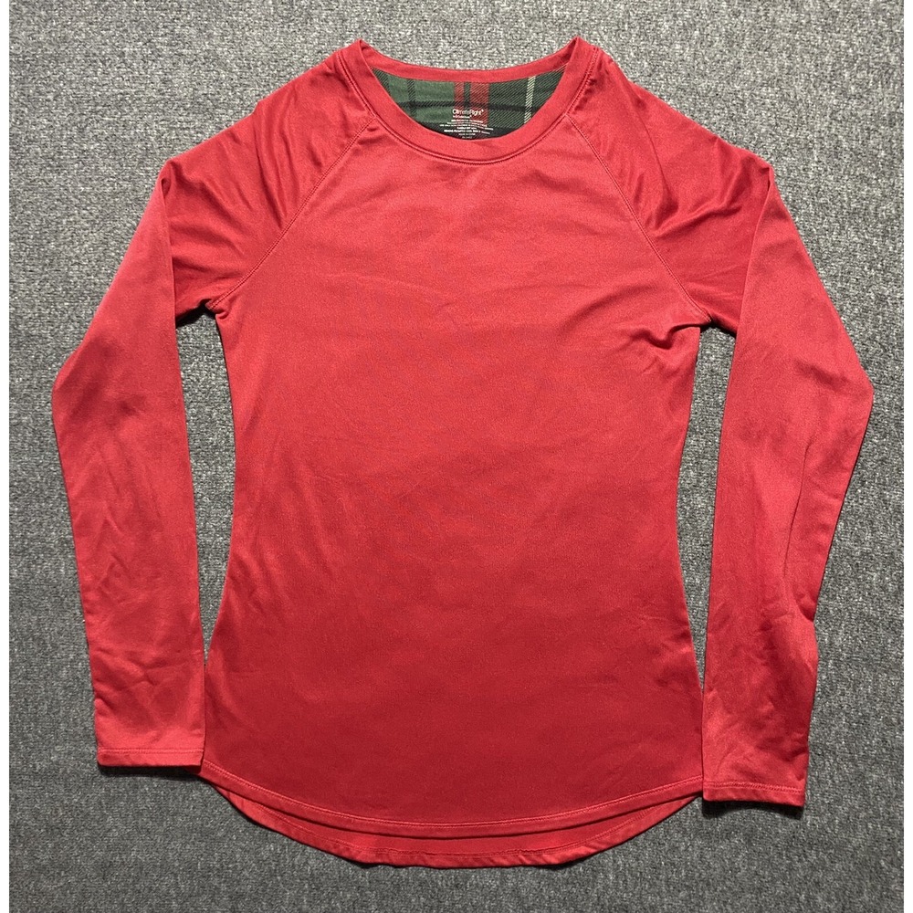 Climate Right Cuddl Duds womens shirt Long Sleeve size S Red